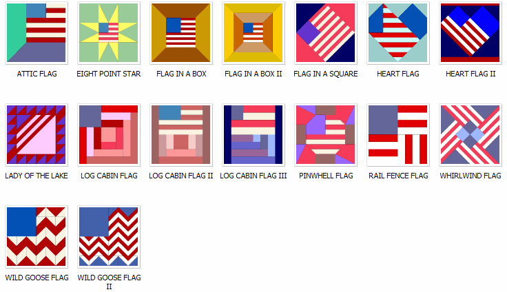 Flags Quilt Block Patterns