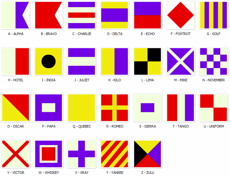 Nautical Flags Quilt Block Patterns