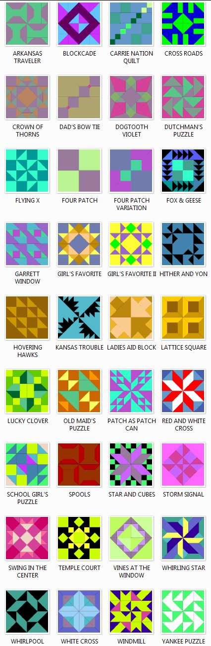 Four Patch Patchwork Patterns