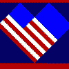 Heart Flag Free Patchwork Quilt Block Pattern
