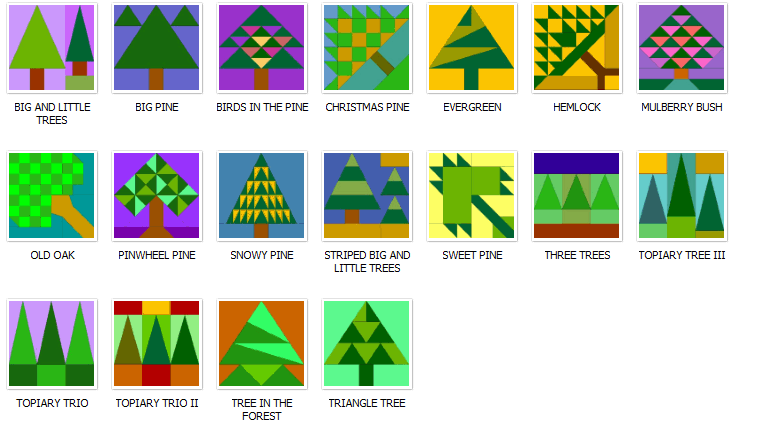 Trees Quilt Block Patterns