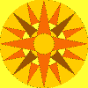 Sunburst Quilt Block Pattern